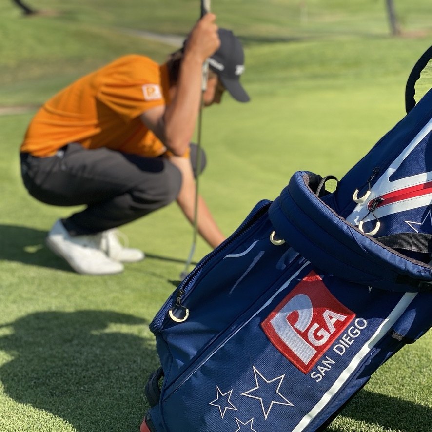 PGA San Diego bag on the green